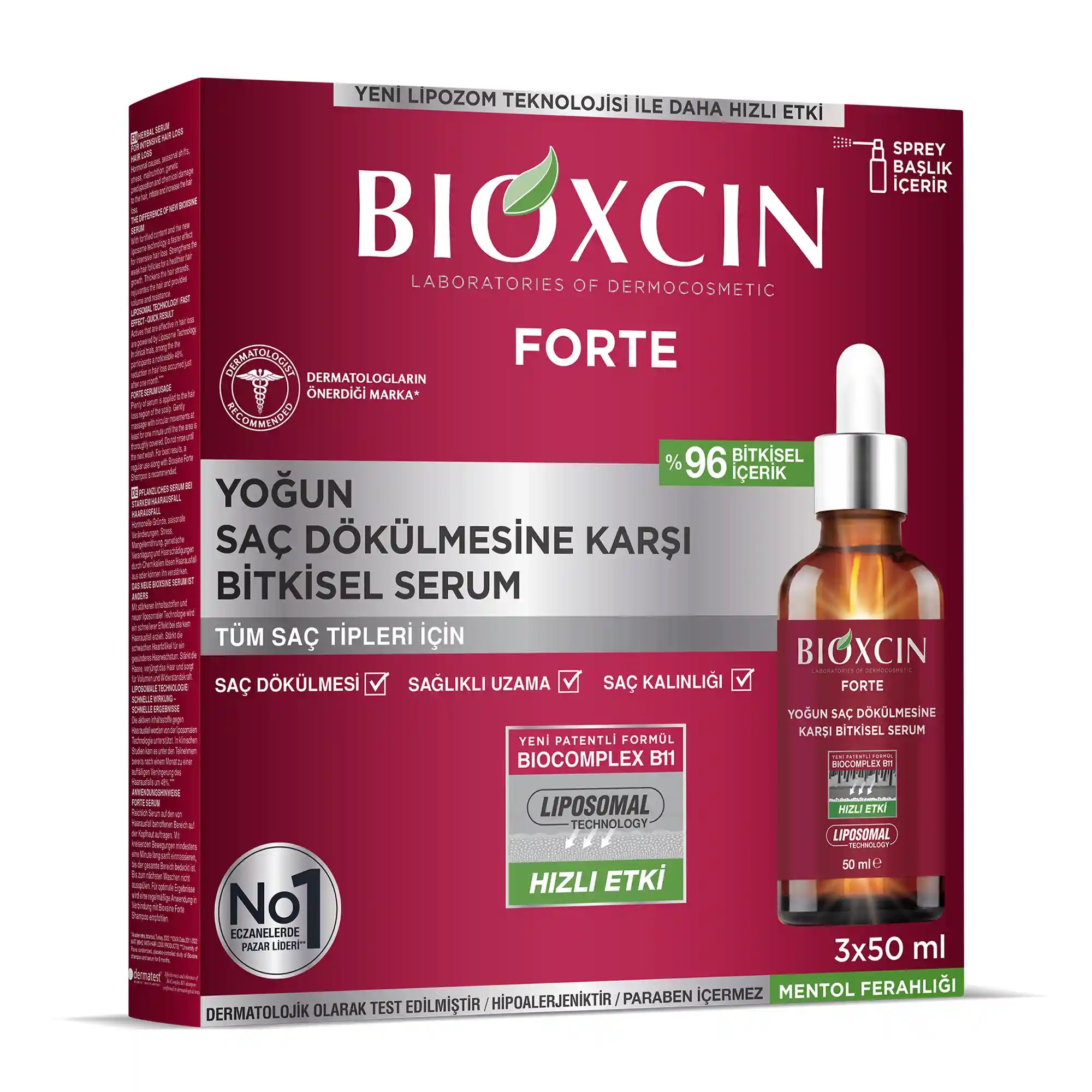 Bioxcin | FORTE Intensive Anti-Hair Loss Hair Serum 3 x 50 ML